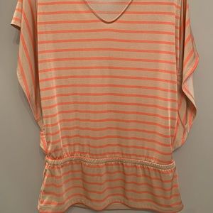 The Limited Striped Peplum Blouse